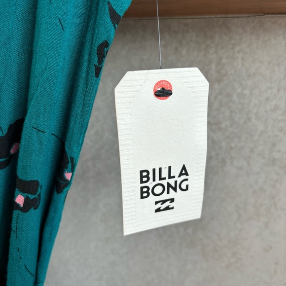 NWT BILLABONG TEAL BLUE WRAP DRESS, SIZE XS - Picture 11 of 12